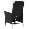 vidaXL 3 pcs conjunto lounge para jardim c/ almofadões vime PE preto