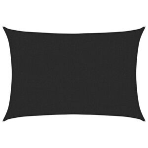 vidaXL Para-sol estilo vela 160 g/m&sup2; 2x2,5 m PEAD preto