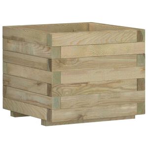 vidaXL Vaso/floreira quadrado 50x50x40 cm madeira