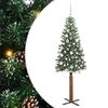 vidaXL Árvore de Natal Slim com 300 LEDs com suporte Verde 180 cm