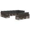 vidaXL Conjunto de Sof&aacute; de Jardim 13 unid. Cinza e Cinza Escuro