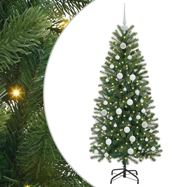 vidaXL &Aacute;rvore de Natal Artificial com 150 LEDs Verde 150 cm PE e PVC