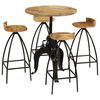 vidaXL Conjunto de bar 5 pcs madeira de mangueira maci&ccedil;a