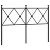 vidaXL Cabeceira de substitui&ccedil;&atilde;o 120 cm metal preto