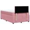 vidaXL Cama boxspring com colch&atilde;o 120x200 cm veludo rosa
