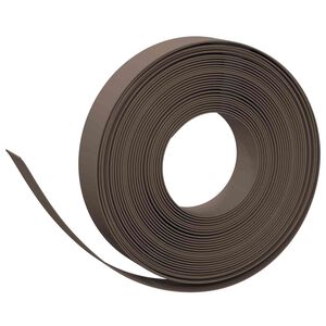 vidaXL Bordas de jardim 25 m 10 cm PE Castanho