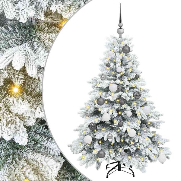 vidaXL &Aacute;rvore de Natal Artificial com 150 LEDs Branco 120 cm PE e PVC