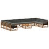 vidaXL Conjunto de Sof&aacute;s para Exterior 11 pcs Natural e Antracite