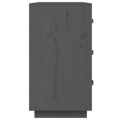 vidaXL Mesa consola 80x40x75 cm madeira de pinho maciça cinza