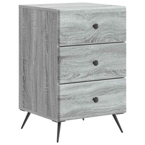 vidaXL Arm&aacute;rio de Cabeceira Sonoma Cinzento 43 x 41 x 66,5 cm