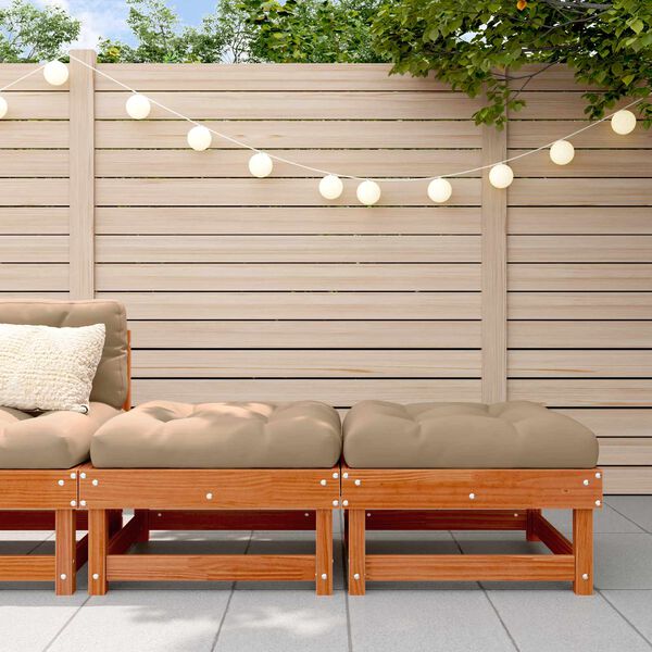 vidaXL Apoio para os p&eacute;s de jardim Madeira de pinho maci&ccedil;o