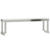vidaXL Prateleira para mesa de trabalho 110x30x35 cm a&ccedil;o inoxid&aacute;vel