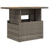 vidaXL Mesa de jardim 100x55x73 cm vime PE/madeira de ac&aacute;cia cinzento