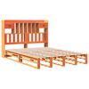 vidaXL Cama com estante sem colch&atilde;o 140x190 cm pinho maci&ccedil;o