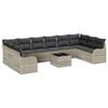 vidaXL Conjunto de Sof&aacute; de Jardim Cinzento-claro 55 x 55 x 37 cm