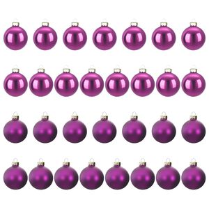 vidaXL Conjunto de Bolas de Natal 30 unid. Lil&aacute;s 6 cm Poliestireno