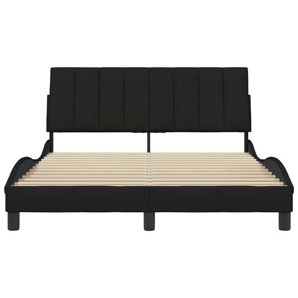 vidaXL Estrutura de cama sem colch&atilde;o Hanko 120x200 cm tecido preto