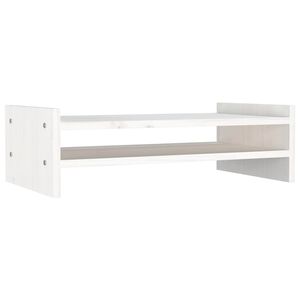 vidaXL Suporte para monitor 50x27x15 cm pinho maci&ccedil;o branco