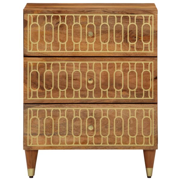 vidaXL Mesa de cabeceira 50x33x62 cm madeira de mangueira maci&ccedil;a