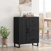 vidaXL Buffet com gaveta Carvalho Preto 69,5 x 34 x 90 cm