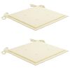 vidaXL Cadeiras de jantar exterior c/ almofad&otilde;es 2 pcs ac&aacute;cia maci&ccedil;a