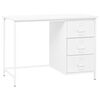 vidaXL Secret&aacute;ria industrial c/ gavetas 105x52x75 cm a&ccedil;o branco