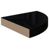 vidaXL Prateleiras canto suspensas 2 pcs 25x25x3,8cm MDF preto brilh.
