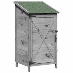 vidaXL Galp&atilde;o de Jardim Cinzento 59,5 x 56 x 113,5 cm