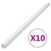 vidaXL Calhas para cabos 100x40 mm 10 m PVC