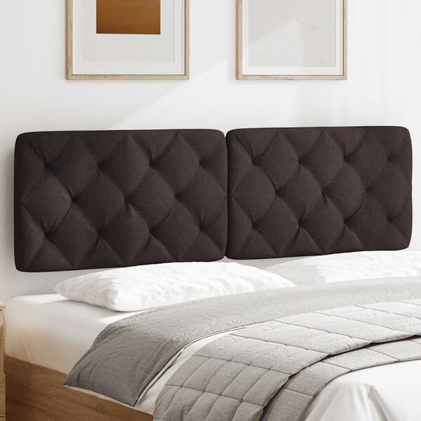 vidaXL Almofad&atilde;o de cabeceira 160 cm tecido castanho-escuro
