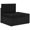 vidaXL 10 pcs conjunto lounge para jardim vime PE preto