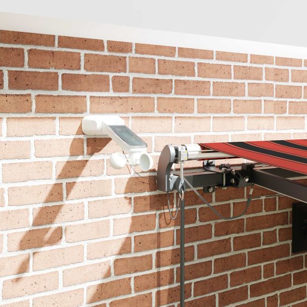 vidaXL Toldo autom. LED e sensor de vento 450x350 cm laranja/castanho