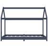 vidaXL Estrutura de cama para crian&ccedil;as 70x140 cm pinho maci&ccedil;o cinzento