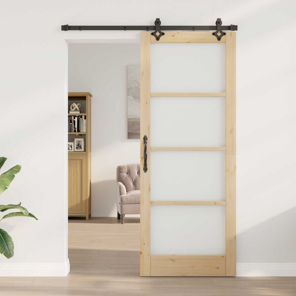 vidaXL Porta Deslizante Natural 83 x 211 cm