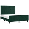 vidaXL Estrutura de cama sem colch&atilde;o 140x200 cm veludo verde-escuro