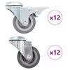 vidaXL 24 pcs rodas girat&oacute;rias com furo roscado 50 mm