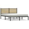 vidaXL Estrutura de cama sem colch&atilde;o 140x190 cm metal carvalho sonoma