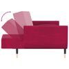 vidaXL Sof&aacute;-cama 2 lugares com duas almofadas veludo vermelho tinto