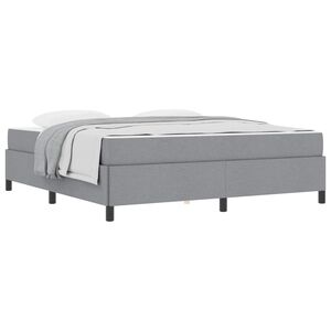 vidaXL Cama Box Cinzento-claro 180 x 200 cm tecido