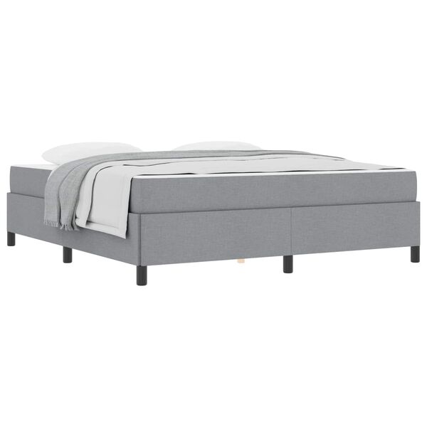 vidaXL Cama Box Cinzento-claro 180 x 200 cm tecido