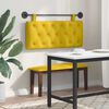 vidaXL Cabeceira Suspensa Amarelo 110 x 55 x 7 cm Veludo