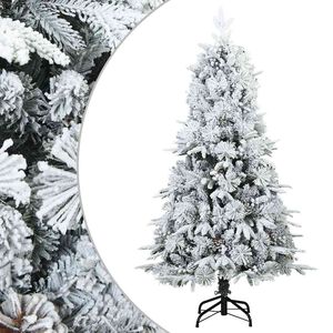 vidaXL Árvore de Natal Artificial Articulada Nevado Flocked Branco