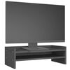 vidaXL Suporte p/ monitor 50x24x16 cm madeira de pinho maciça cinzento