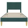 vidaXL Estrutura da Cama com cabeceira Verde Escuro 80 x 200 cm tecido