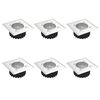 Kit lumin&aacute;ria solar para superf&iacute;cie 6 Pcs Quadradas