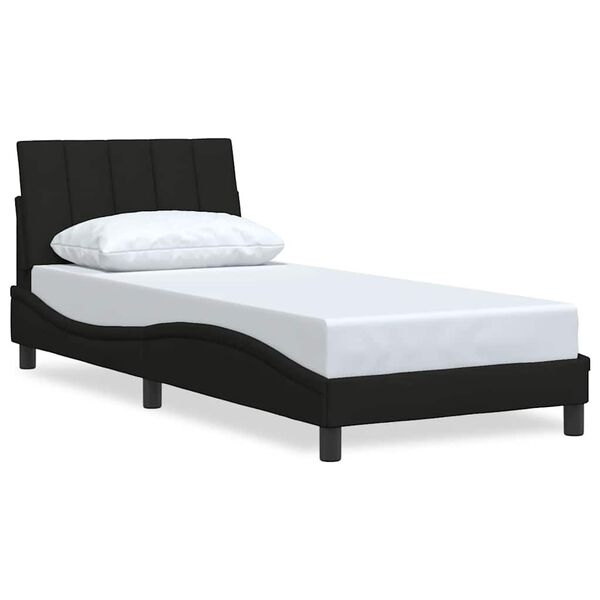 vidaXL Estrutura de cama sem colch&atilde;o Hanko 80x200 cm tecido preto