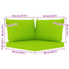 vidaXL 6 pcs conjunto lounge de jardim c/ almofad&otilde;es verde brilhante