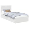 vidaXL Cama com Armazenamento Branco 90 x 190 cm Derivados de Madeira
