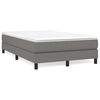 vidaXL Estrutura de cama com molas 120x200 cm tecido cinzento-escuro