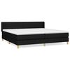 vidaXL Cama com molas/colch&atilde;o 200x200 cm tecido preto